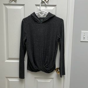 Roots, thin dark gray hoodie